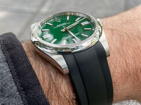 rolex oyster perpetual on strap|everest watch strap for rolex.